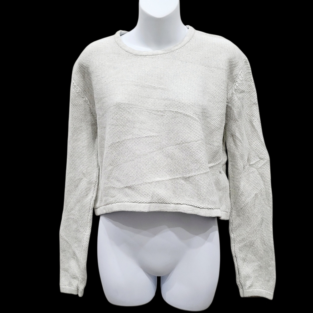 French Connection Light Grey Sweater Top Size: Small